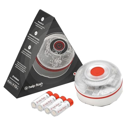 Car Lux AR07409 - Baliza luz de emergencia Help Flash V16 homologada DGT 3.0 con geolocalización