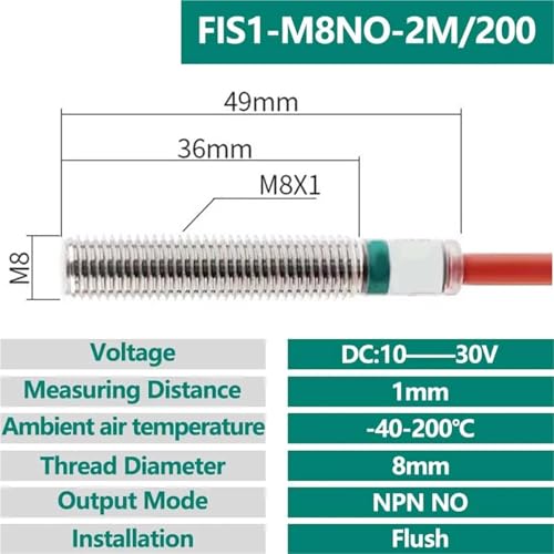 Capteur de proximité résistant à 200 °C pour éviter les pannes M8 M12 - 2