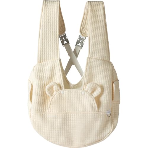 犬 ペットスリング 小型犬 中型犬 飛び出し防止 軽量 抱っこ紐 お出かけ 旅行 肩パッド シンプルでカジュアル (ベージュ)