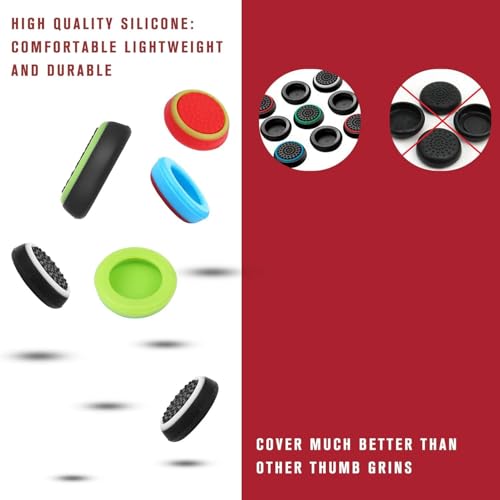 image for Obeka Compatible with 8 Pairs Thumb Grips Silicone Analog Stick Covers