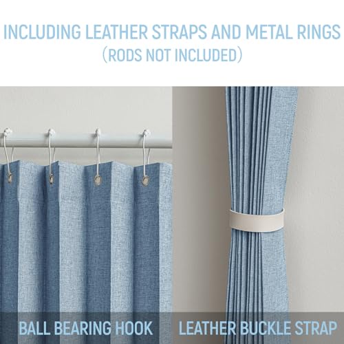Image of AJAZZ Blackout Magnetic Door Curtain Pleated Door Curtain Accordion Doors Interior Invisible Applicable Bedroom Room Living Room Doorway(Blue 52 inch W x 78 inch L 1 Panel