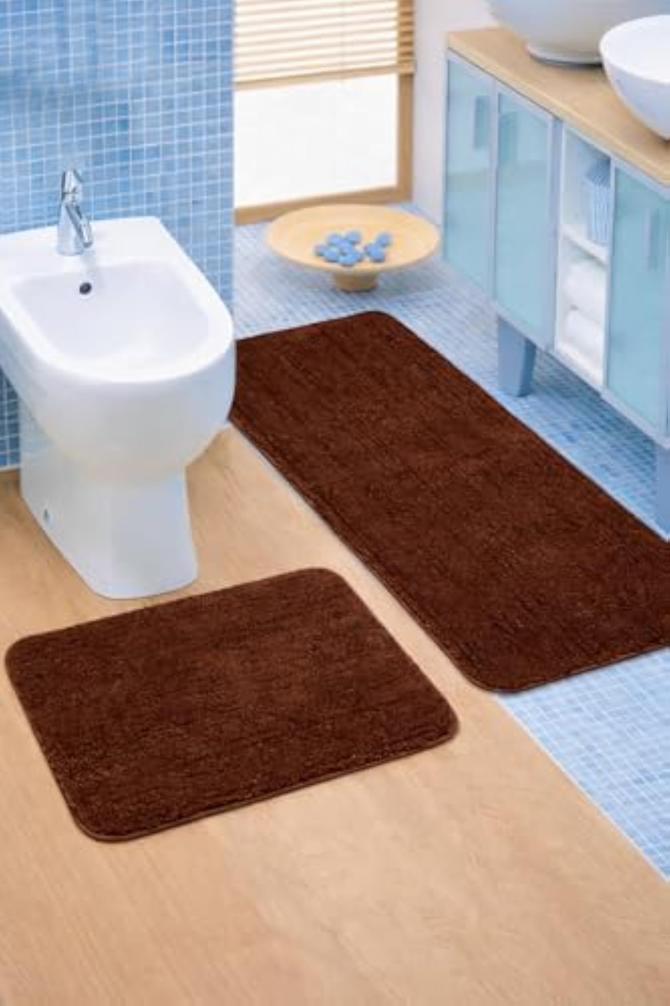 Multi-Purpose Microfiber Mat & Runner Set with Anti-Skid TPR Backing