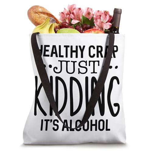 Bolsa tote divertida con diseño irónico sobre el alcohol, estilo trendy miniatura 4