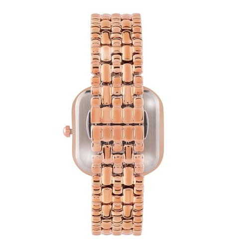 Image of Carlton London Chelsea Women Stainless Steel Analog Watch | Silver Waterproof Watches for Women Girls Ladies | Luxury Square Watch | Fashionable Trendy Quartz Movement Wrist Watch