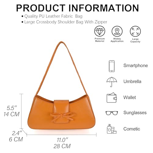 Image of KAMEILONG Trendy Red Shoulder Bag for Women Patent Leather Hobo Handbags Y2K Purses Clutch Bag Cute Bow Purse