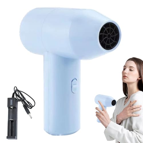JIEBWCHA Asciugacapelli da Viaggio Portatile a Batteria Ricaricabile 17x11.5x4cm - Asciugatrice Rapida Senza Fili per Pittura, Scuola, Viaggio