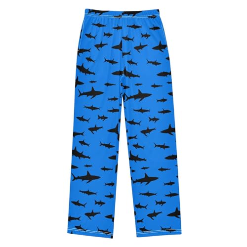 Pajama Bottoms, Pajamas Long Pant Sharks Lounge Wear Casual Blue Sleep Pants Soft Pjs Sleepwear