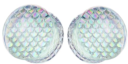 Jauges d'oreille en verre poésie des aurores boréales 8mm 0G