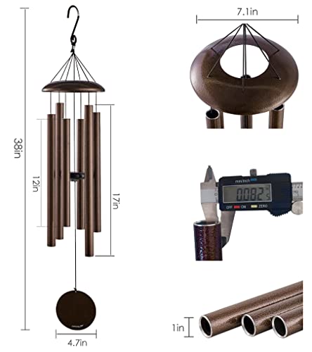 Vanquer Wind Chimes For Outside Deep Tone - 38'' Wind Chimes Outdoor Clearance, Deep Tone Wind Chimes, Windchimes Outdoors, Memorial Wind Chimes, Sympathy Gifts, Garden Patio Yard, Home Décor, Bronze #TOP1