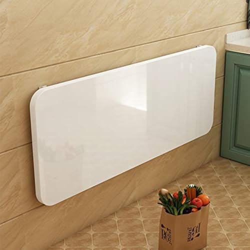 Mesa plegable de pared, escritorio de comedor blanco que ahorra espacio para áreas pequeñas, estación de trabajo flotante de madera resistente, carga máxima de 80 kg (40 x 30 cm)