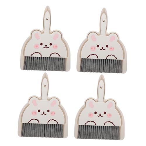 Zerodeko 4 Sets Kehrschaufel Und Besen Mini Miniatur Handbesen Kunststoff Tischbesen Mit Pfanne Mini Handbesen Und Kehrschaufel Miniatur Besen Kleiner Und
