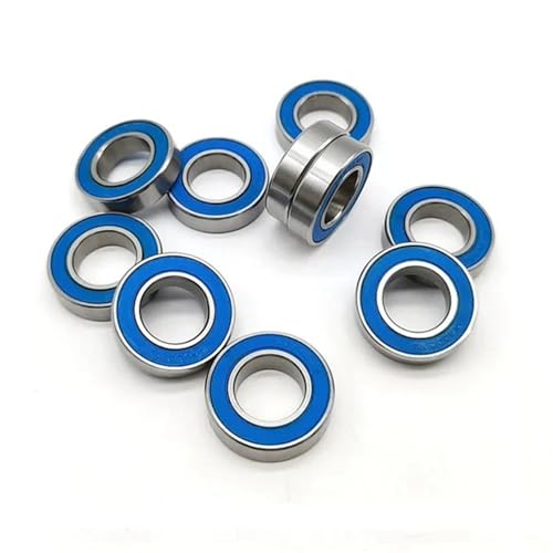 5個 4x7x2.5 mm MR74 2RS ABEC-7 趣味用電動RCカー トラック ミニチュアベアリング L740D ブルー ゴムシール