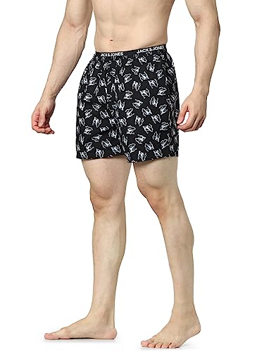 Image of JACK & JONES Men's Cotton Blend Modern Regular Solid Boxer Shorts