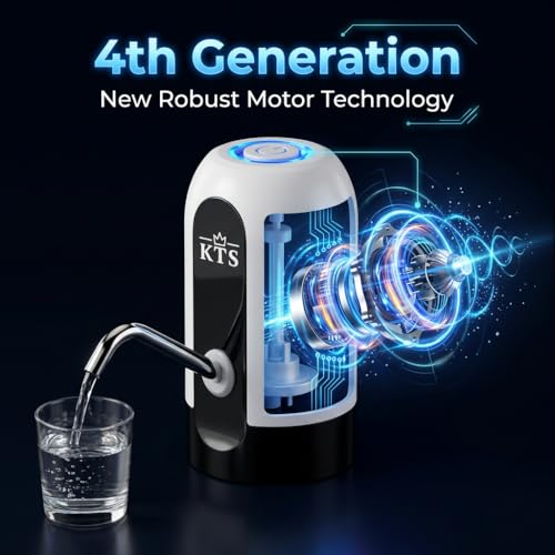 Image of Konquer TimeS 4th Generation Automatic Wireless Water Can Dispenser Pump for 20 Litre Bottle | New Robust Motor Technology | with Type-C Fast Charging | 1200mAh Rechargeable Battery