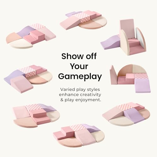 Image of Tiny Land Soft Foam Climbing Blocks for Toddlers, 6-Piece Foam Blocks