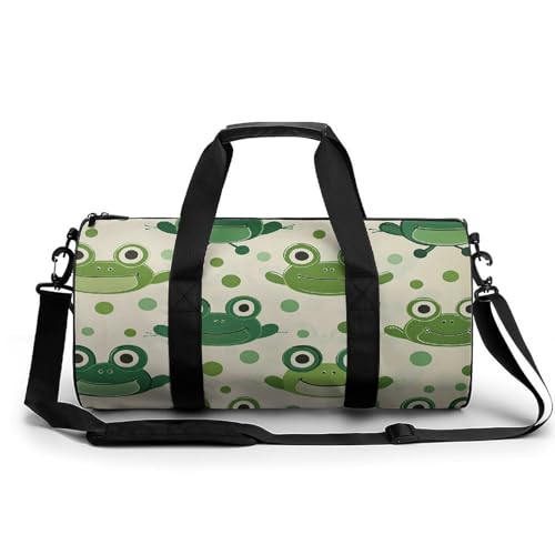 Travel Duffle Bag Frog Theme Pattern Weekender Bags for Women Large Capacity Travel Overnight Bags Foldable Carry On Tote Bags Lightweight Sport Gym Bag For Travel/Gift