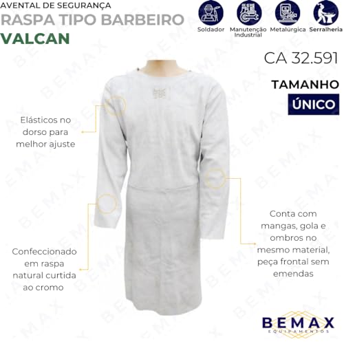 Avental De Raspa Tipo Barbeiro Couro Premium Soldador Valcan