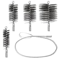 5 Stück Ofenrohrbürste Set, Rohrreinigungsbürste, Schornsteinfeger Bürste, Kaminbesen, Schornsteinbesen, Heizkesselbürste, Kaminbürste, Enthält Bürsten in Den Größen 30mm, 50mm, 80mm und 150mm