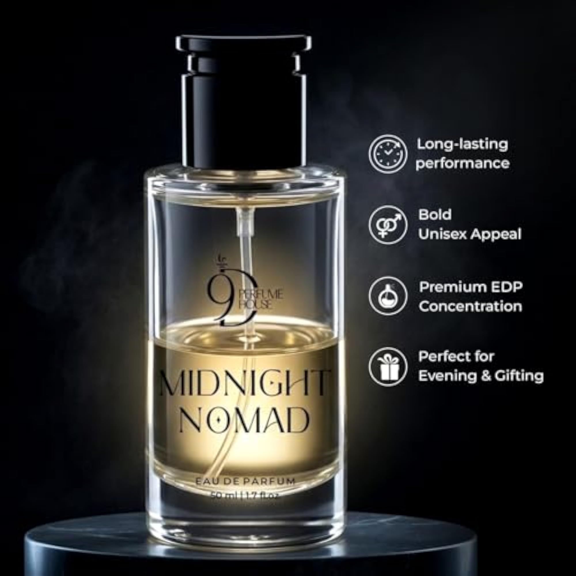 Midnight Nomad Unisex Eau de Parfum, Luxury Fragrance