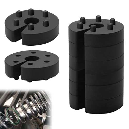 8 limiteurs de course à ressort, limiteur de course universel de 13 mm avec 6 positions réglables pour une utilisation sur la suspension avant ou arrière, clip d'arrêt de suspension automatique