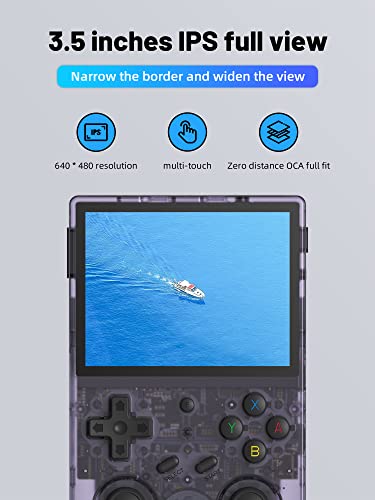 Image of Voacle Anbernic RG353V Retro Handheld Game Console, Dual OS Android 11 and Linux System Support 5G WIFI 4.2 Bluetooth Moonlight Streaming TV Output 64G SD Card 4452 Games (RG353V-Purple)