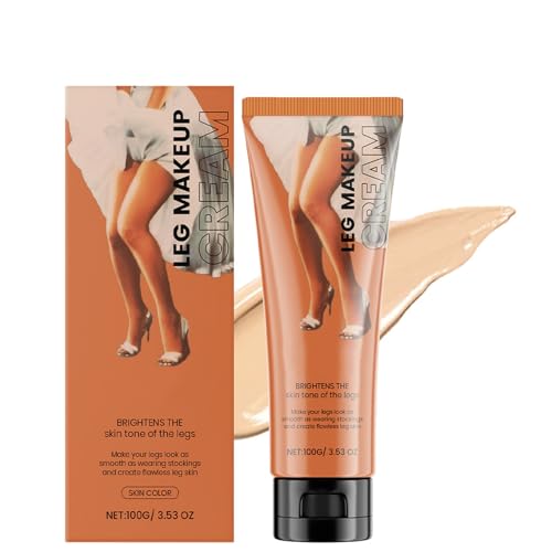 Maquillaje de piernas a prueba de agua, corrector de cobertura total para piernas y cuerpo, maquillaje impermeable para cubrir tatuajes, corrector corporal sin transferencia (Skin color)
