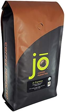JO ESPRESSO: 2 lb, Medium Dark Roast, Whole Bean Organic Arabica Espresso Coffee, USDA Certified Organic Espresso, NON-GMO, Fair Trade Certified, Gluten Free Gourmet Espresso Beans by Jo Coffee