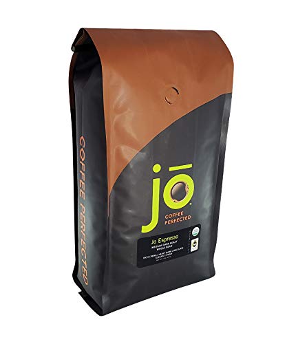 JO ESPRESSO: 2 lb, Medium Dark Roast, Whole Bean Organic Arabica Espresso Coffee, USDA Certified Organic Espresso, NON-GMO, Fair Trade Certified, Gluten Free Gourmet Espresso Beans by Jo Coffee