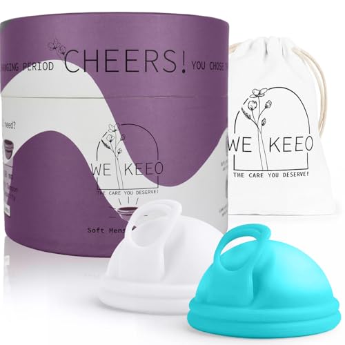 Image of Reusable Menstrual Disc (2 Pack) - Soft Medical Grade Silicone Period Disc for Light & Heavy Flow, Leakproof 12-Hour Protection, Easy Removal, Menstrual Cup, Tampon & Pad Alternative, Two Sizes