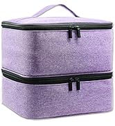 Nail Polish Carrying Case,Double Layer Nail Dryer Storage Organizer holds 30 bottles Essential oi...