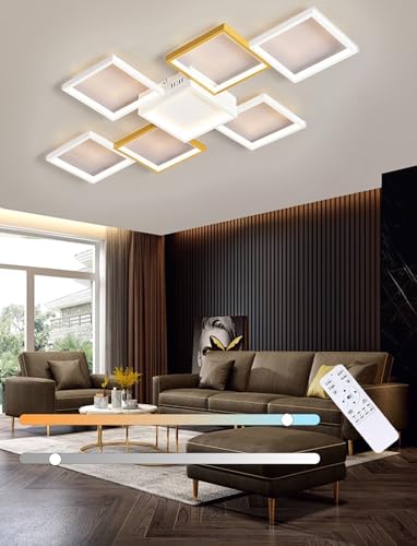 Luminaires LED pour plafond et plafonnier encastré couleur or