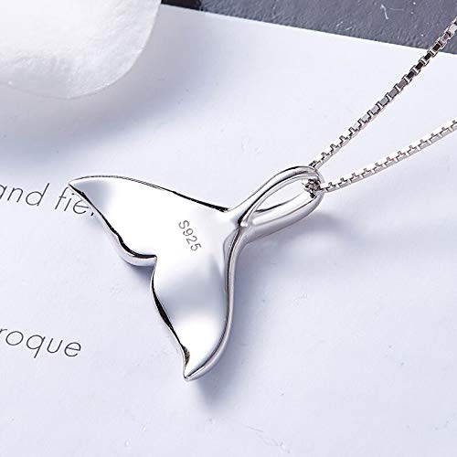 Collier en cristal argent sterling 925 pendentif queue de sirène femme