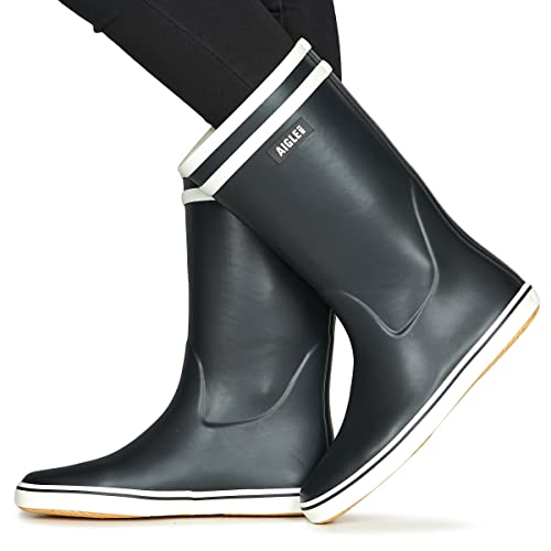 Aigle Damen Malouine 2 Gummistiefel, Marineblau Weiß, 41 EU