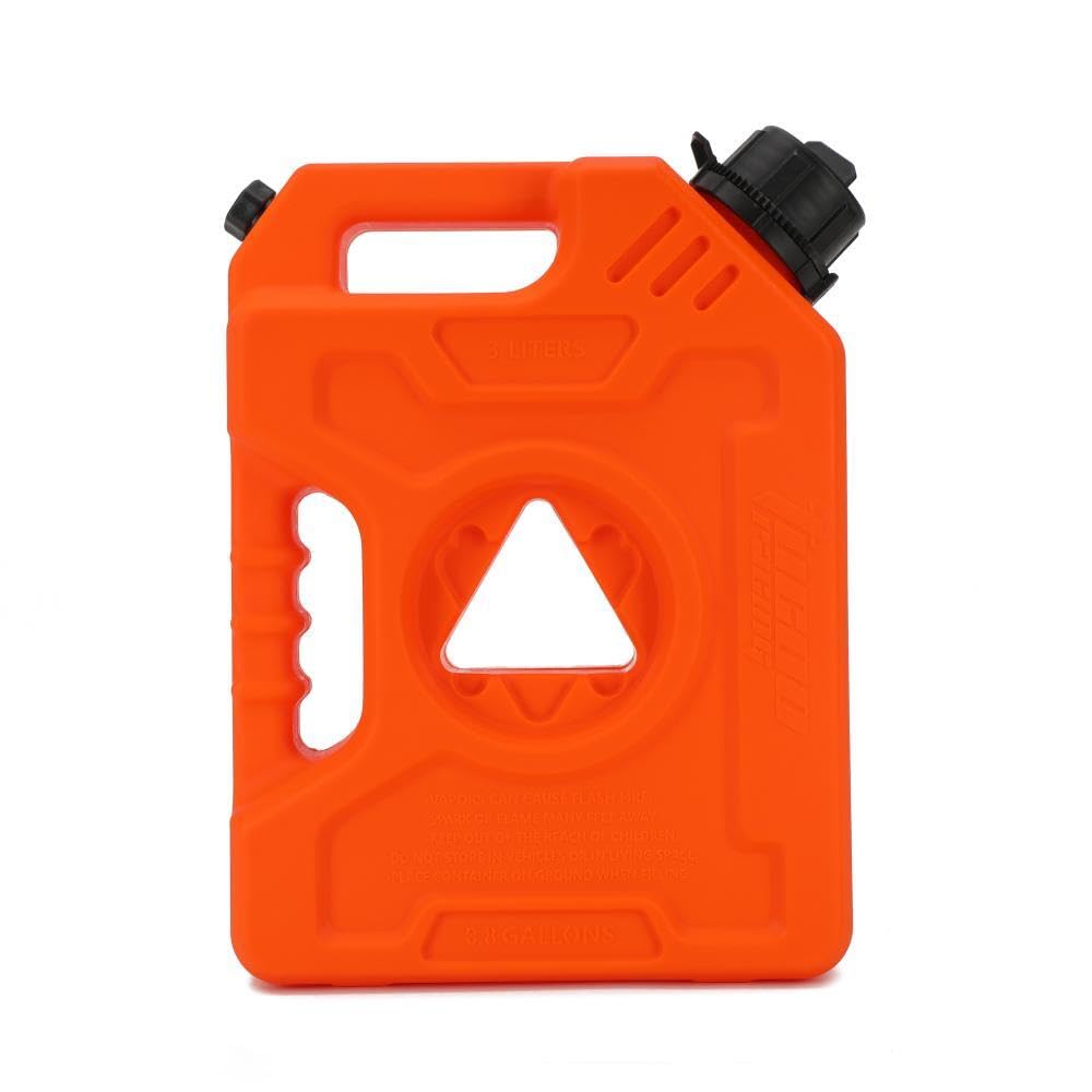 3L Portable Fuel Drum Canister Gasoline Container Reserve Plastic Petrol Tank Diesel Storage Can Fit for Motorcycle SUV ATV Cars Boat Offroad (3L Orange Only Tank)