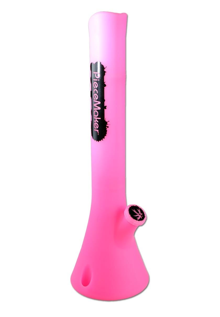 PieceMaker Kahuna Miss Glow Silikonbong 55cm NS 19/14 Mushroom Perkolator Pink Glow