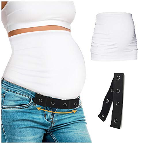 N-PIR Super Soft and Compfortable Belly Band for Pregnancy | Maternity Belly Band for Jeans and other Pants with Waist Extender