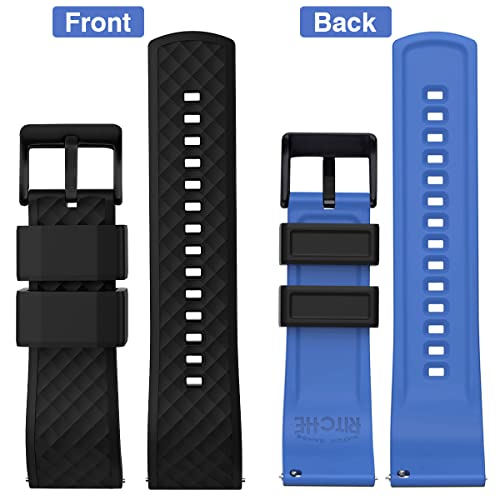 Ritche 22Mm Silicone Watch Band Compatible With Samsung Galaxy Watch 3 (45Mm) Quick Release Rubber Watch Bands For Men Women #TOP2