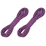 QUARKZMAN 2 Pezzi Finta Corda In Pelle Di microfibra sintetica 2.6mm x 5.5 Iarde Filo Piat...