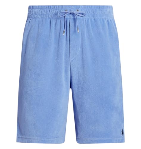 POLO RALPH LAUREN Men's Terry Towelling Shorts (UK, Alpha, M, Regular, Regular, Harbour Island Blue)