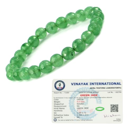 Image of Reiki Crystal Products Certified Natural Crystal Stone 8 mm Diamond Cut /Faceted Beads Bracelet for Men & Women | Reiki Charged Gemstone Bracelet | Multiple Crystal Variants Available