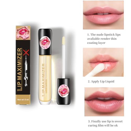 Virecose Lip Volumen Extremo Booster, 5ml Brillo De Labios Voluminizador, Crema Labial Perfeccionadora con Efecto Voluminizador, Brillos de Labios para Brillante Hidratante Lip Oil - imagen 5