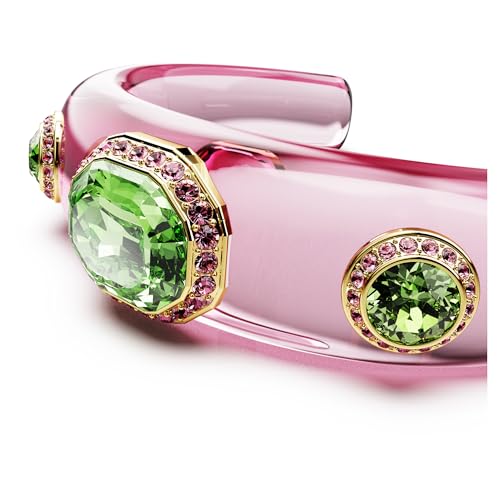 Swarovski Dulcis cuff, Mixed cuts, Multicolored, Gold-tone finish4