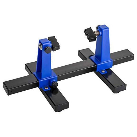 Goobay 51220 Soporte ajustable para PCB/Soporte para PCB/Robusto soporte para soldar Para fijar PCBs y piezas de trabajo durante la soldadura y el trabajo artesanal/Rotación de 360