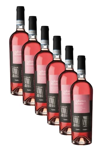 Aglianico Rosato Sannio DOP | Cantina di Solopaca | Vino Rosato Campania | 6 Bottiglie 75Cl | Offerta