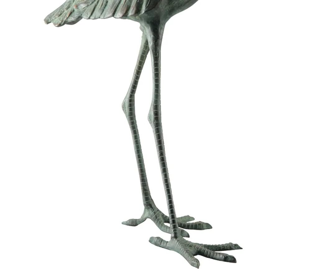 SPI Home 50606 Scultura da giardino con gru singola che mangia pesce