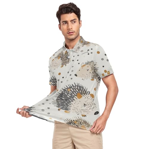 Polo de golf respirant gris homme séchage rapide à manches courtes