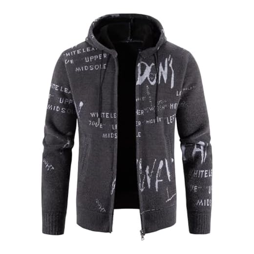Men's Hooded Jacket Sweater Cardigan Print Sports Golf Jacket Slim Fit Harajuku Jackets, 8906-dark Gray9, M
