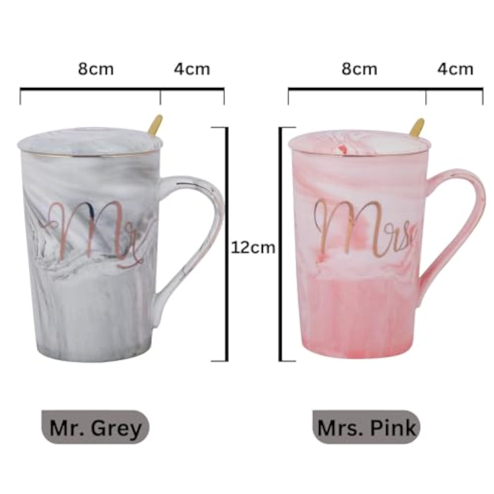 Mr & Mrs Love Brew Mug Set for Couples