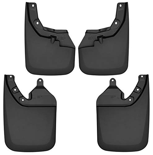 Image of Husky Liners Custom Mud Guards | Fits 2016-2023 Toyota Tacoma w /OEM Fender Flares | Front & Rear Set, 4-pc Black - 56946