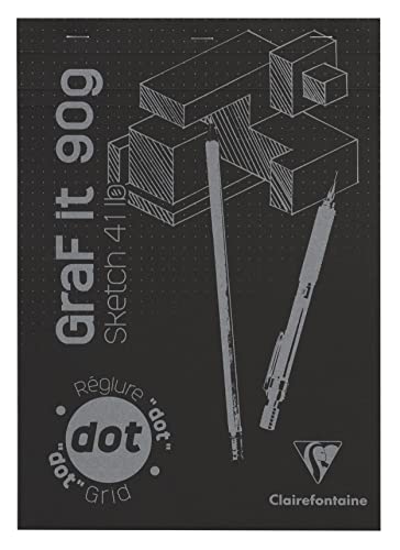 Bloc GraF'it Clairefontaine A4 papel dibujo punteado para croquis con hojas desprendibles